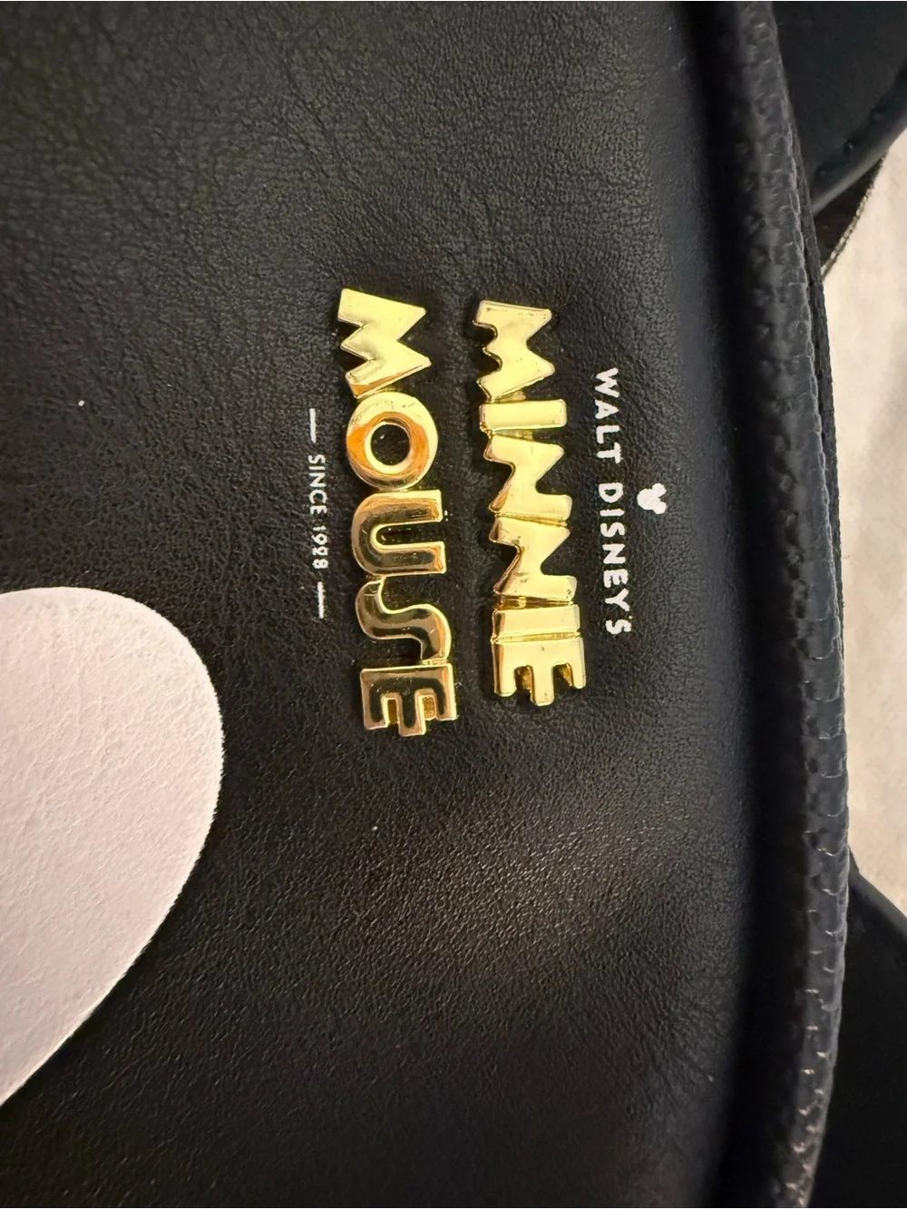 Disney Minnie Mouse Black & Gold Bow Cosmetic Bag/Clutch